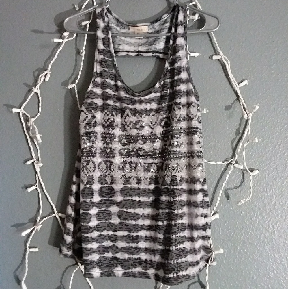 Grey sequin shirt